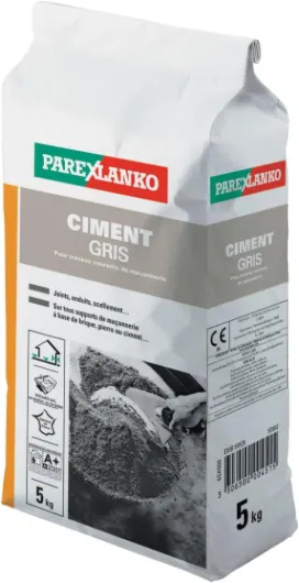 , Ciment Gris, Ciment pour scellements, joints et enduits, 5 kg 5Kg