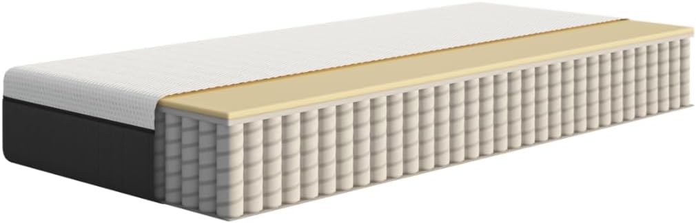 Matelas Original II - Mousse à mémoire de Forme, Ressorts ensachés - 140x190 cm - Hauteur 22 cm - Moyen-Ferme (H7) - Soutien à 5 Zones - Ergonomique - Ultra Respirant - Durable - Housse Lavable 140 x 190 cm Nouveau modèle