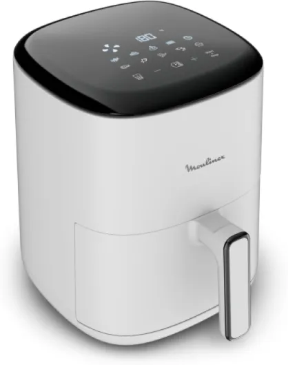 Easy Fry Compact Friteuse sans huile, 3 L, 4 personnes, 10 programmes automatiques, Ecran digital, Format compact, air fryer EZ145A20, Beige 3 L Gris