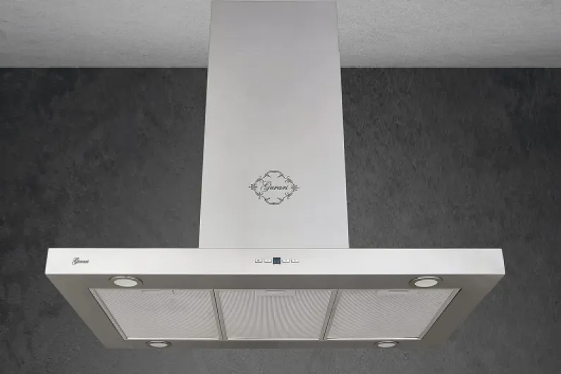 431 90 IS Pr Hotte îlot 90 cm, 1000 m³/h, acier inoxydable, télécommande, 4 LED 1,5 W