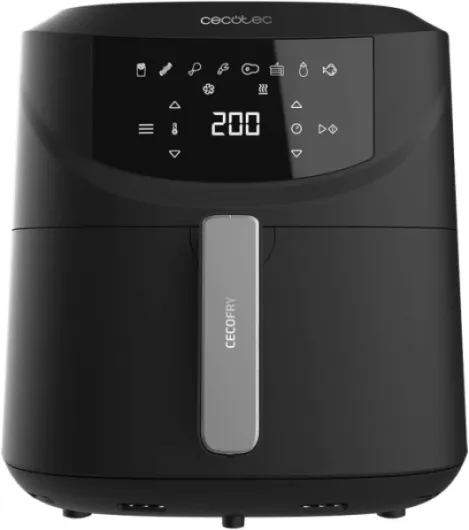 Friteuse sans Huile 7,6 L Cecofry Absolute 7600 - Air Fryer 2000 W, Numérique et Compacte, Technologie PerfectCook, Température et Durée Réglables, Écran Tactile, 8 Modes friteuse à air Noir