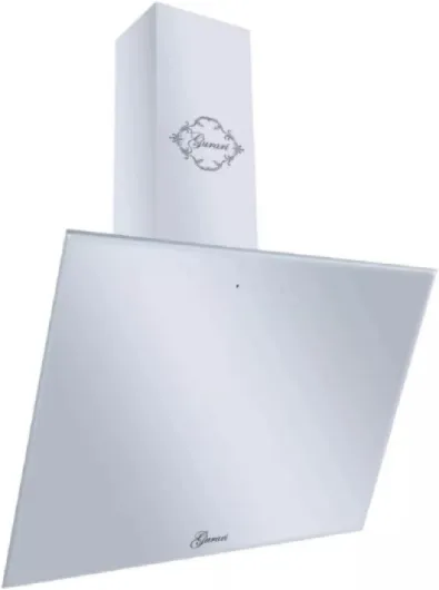 Hotte aspirante Inclinée 60 cm GURARI GCH 286 WH 6 Prime Hotte Décorative Blanc Verre, Hotte de Cuisine Classe A, 1000m³/h, Hotte Murale avec télécommande, minuterie, Hotte Inclinée