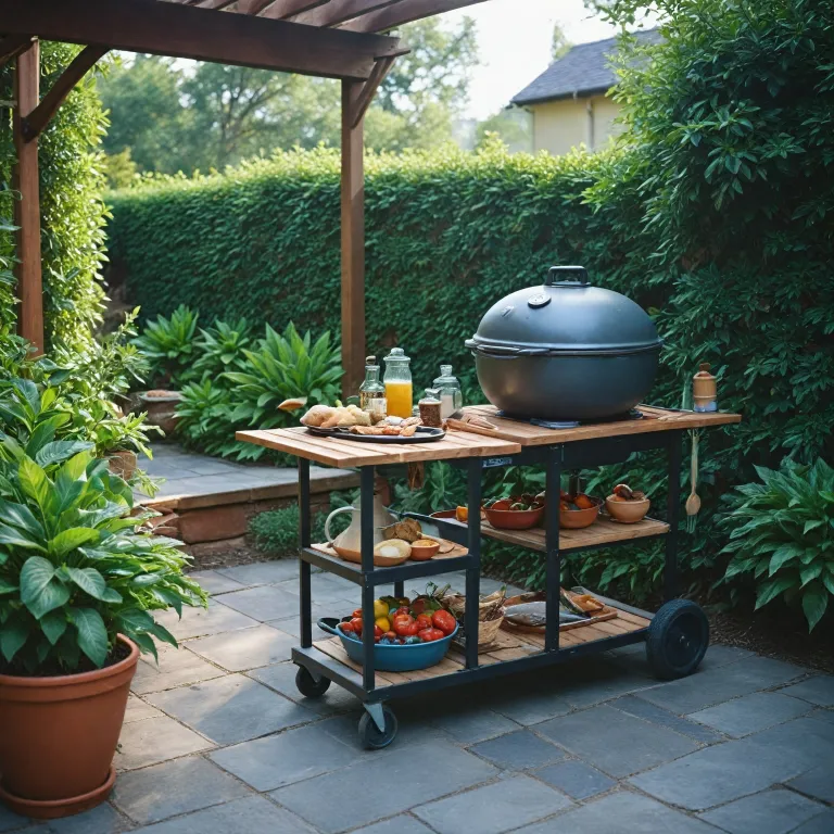 Profitez d’une cuisine extérieure pratique avec une plancha sur chariot