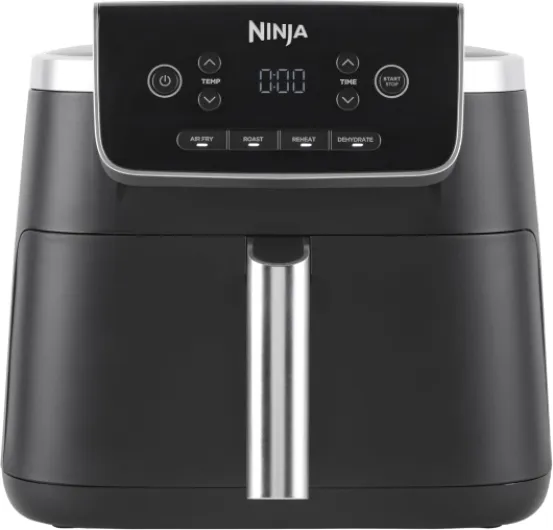 Air Fryer PRO Friteuse 4,7L, 1 tiroir, 4-en-1, sans huile, rôtir, réchauffer, déshydrater, cuire 1 à 2 portions, à partir de produits surgelés, tiroir, panier antiadhésifs, 2 000 W, Noir AF140EU Tiroir simple 4.7L Noir