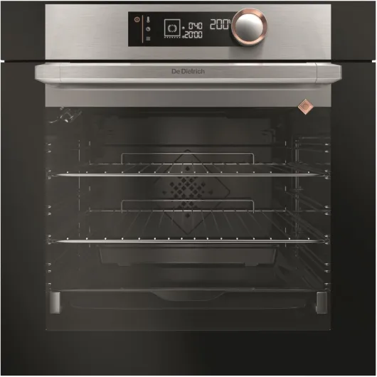 Four encastrable pyrolyse De Dietrich DOP7340X - Four multifonction Chaleur tournante ou pulsée / 73 litres / Classe A+ / Noir et Inox / Rails télescopiques / Porte froide (4 vitres)