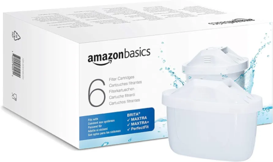 Cartouches filtrantes, compatibles avec toutes les actuelles BRITA y compris les carafes Perfect Fit, 6 unité, lot de 1 6 Unité (Lot de 1) Maxtra+ cartouches, compatibles avec Amazon Basics, PerfectFit & toutes les BRITA carafes filtrantes