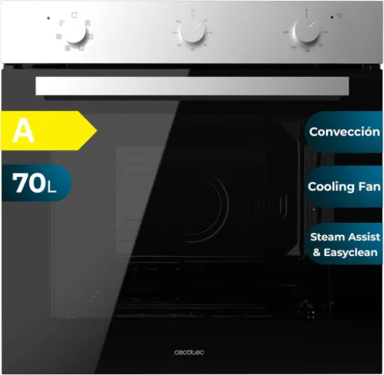 Four intégrable multifonctions Bolero Hexa M236000 Inox Time A.Four multifonctions Capacité de 70 L, 6 fonctions, classe A, 2800 W Inox - Minuteur