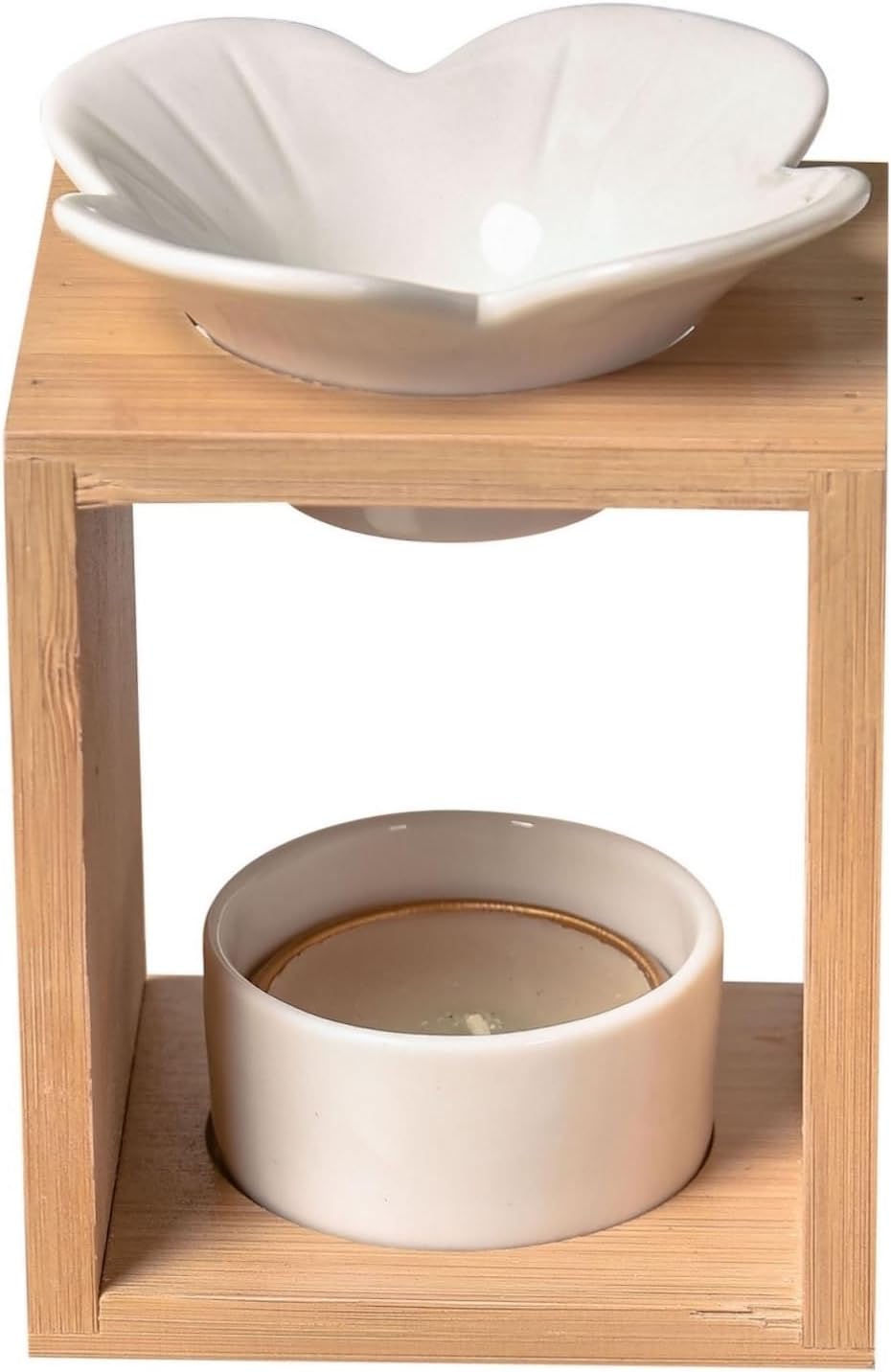 Zen'Arôme - Brûle Parfum Naturéa Plumeria - Brûleur d’Huiles Essentielles, Fondants Parfumés, Carré de Cire Parfumés - Diffusion par Chaleur Douce - Aromathérapie - Objet Décoratif & Thérapeutique