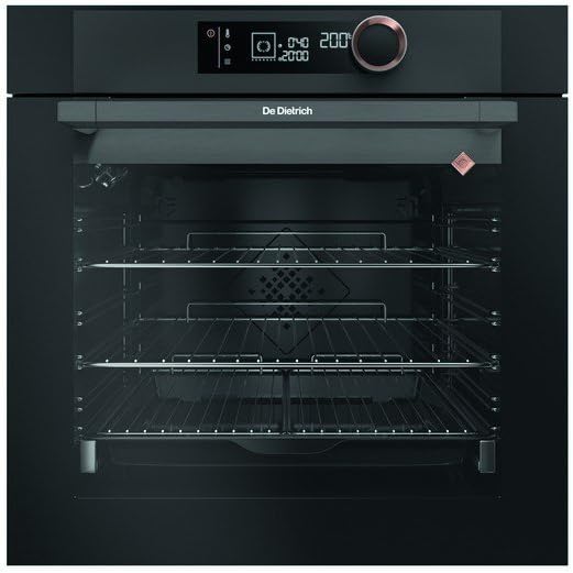 Four encastrable pyrolyse De Dietrich DOP7350A - Four multifonction Chaleur tournante ou pulsée / 73 litres / Classe A+ / Anthracite / Rails télescopiques / Porte froide (4 vitres)