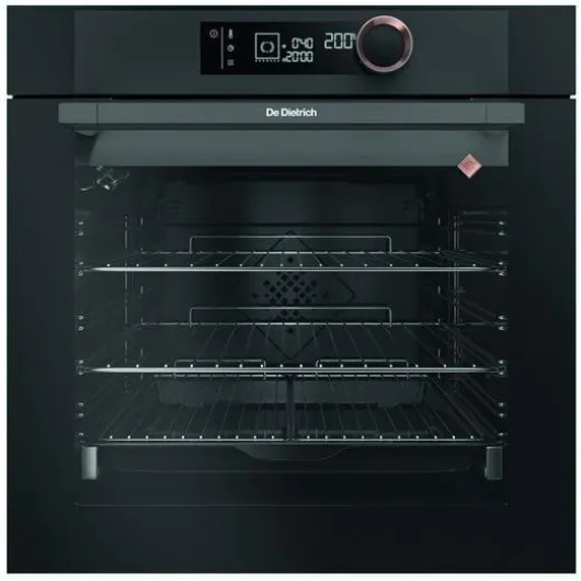Four encastrable pyrolyse De Dietrich DOP7350A - Four multifonction Chaleur tournante ou pulsée / 73 litres / Classe A+ / Anthracite / Rails télescopiques / Porte froide (4 vitres)