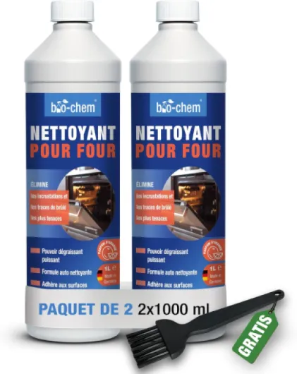 Bio-Chem - Nettoyant four 2L + pinceau - Dégraissant auto-nettoyant pour four, cuisine, barbecue - Decap four, grille barbecue, insert, cheminée - Nettoyants ménagers 3) 2L + Pinceau