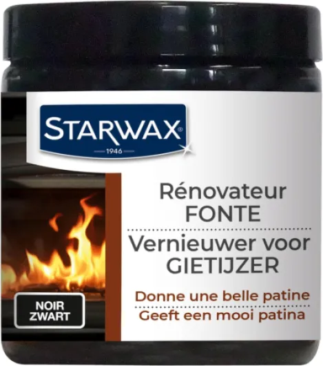 Rénovateur fonte et acier pour poêle, cheminée et barbecue - Donne une belle patine - Sans odeur - monocouche - couleur noire - 200ml Hardware