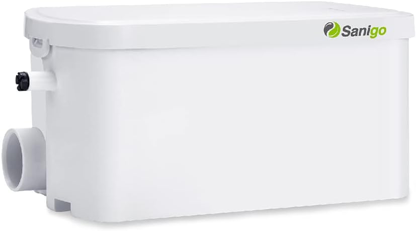 SANI-S250C Broyeur sanitaire Pompe à déchets silencieuse, Pompe de relevage Douche équipée de Deux entrées