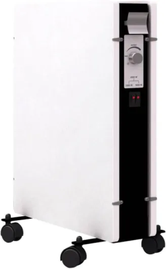 Mazda - Radiateur mobile - Radiateur à inertie en pierre mirida - Thermostat réglable 1000 et 2000w - sable blanc