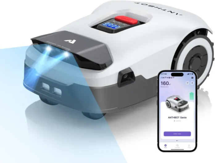 Robot Tondeuse sans Fil Périphérique - 900㎡, Full Band RTK+4 Yeux IA Vision Tondeuse Robot Gazon, Auto Cartographie, 20 Multi-Zone, Évitement d'obstacles, ANTHBOT Genie600