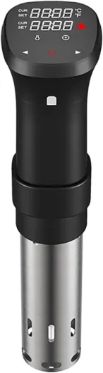 Fityou Cuisson Sous Vide 1100W, Thermoplongeur Cuiseur Sous Vide, Sous Vide Calculateur d'Immersion de Cuisinière Thermostat Réglable, 25 à 95 °C, Écran tactile LCD carré.