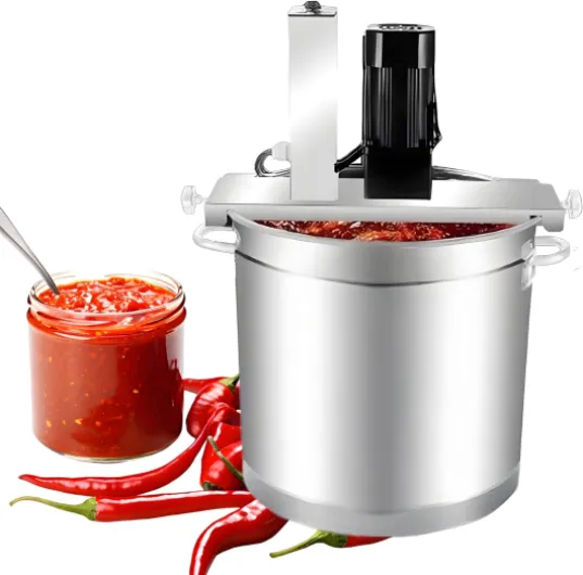Mixeur à Confiture Automatique, marmite en Acier, mixeur à Sauce Chili, Robot culinaire Professionnel, pour Soupe, Sauce Chili, Bouillie de Confiture Model30cm