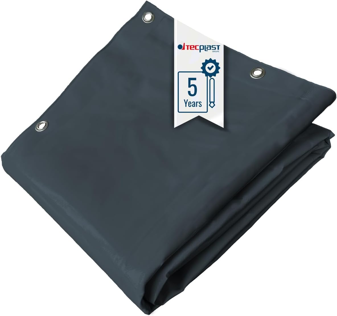 Bâche Bois 1,5x6 m LP506BO Gris anthracite - Garantie 5 ans - Bâche de protection étanche en PVC pour Bois de chauffage Gris Anthracite 1,5x6 m