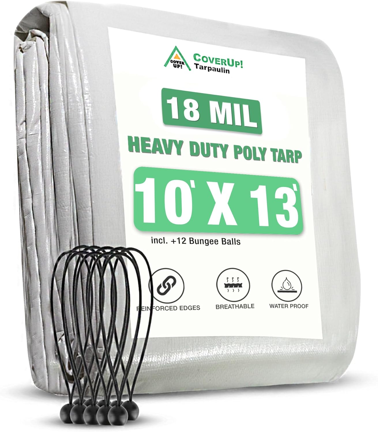 ! Bâche 3 x 4 – Toile Renforcée 200g/m² – Étanche & Indéchirable – Œillets INOX + 12 tendeurs – Idéale pour Jardin, Camping, Bois – Blanc 3 x 4 m (200 g/m²) Blanc