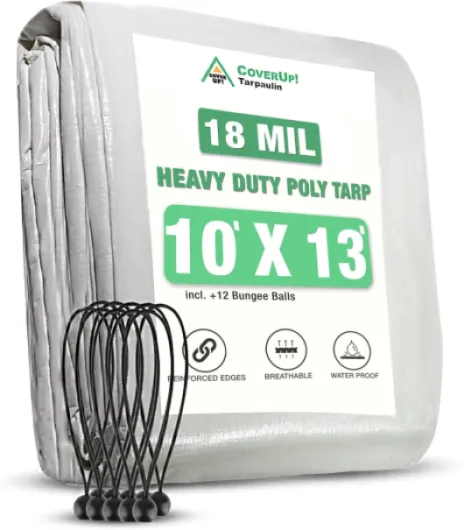 ! Bâche 3 x 4 – Toile Renforcée 200g/m² – Étanche & Indéchirable – Œillets INOX + 12 tendeurs – Idéale pour Jardin, Camping, Bois – Blanc 3 x 4 m (200 g/m²) Blanc