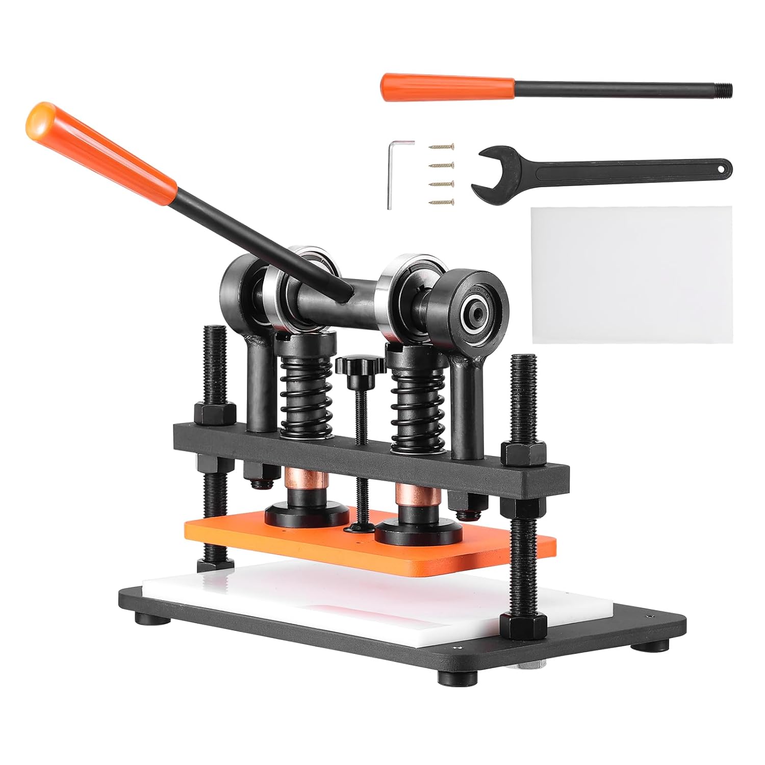 Machine à Découper du Cuir 260 x 150 mm Capacité 1,5 T Presse de Découpe Manuelle Course Réglable 12 mm Perforatrice Manuelle pour Cuir Papier Mousse Plastique Caoutchouc Différents Matériaux 26x15 cm