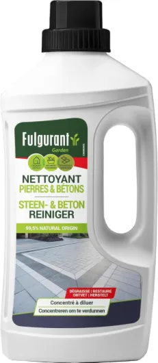 Nettoyant Pierres et Béton, Ecocert 100% naturel, Nettoie, Dégraisse, Restaure et uniformise l'aspect satiné des murs, sols et plans de travail, 1L 1 l (Lot de 1)