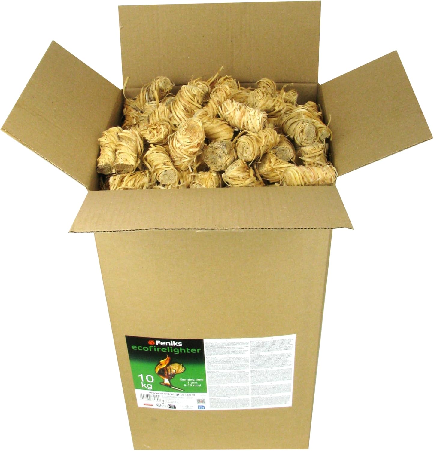 Allume-feu écologique 10kg (Environ 800-1000 pièces) pour Barbecue, poêle et cheminée, Allumage - Nouveau 800-1000 szt - (10kg)