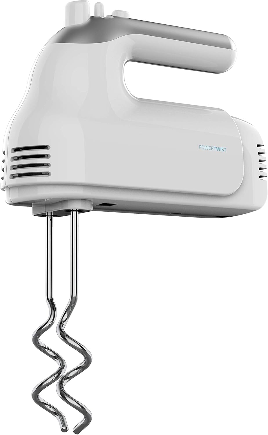 Robot Pétrisseur PowerTwist 500 Gyro - Bol Auto-giratoire avec 3.5 L de Capacité, 5 Niveaux de Vitesse, Fonction Turbo et 3 Accessoires, Sans BPA, 500W de Puissance (Sans bol, Mélangeur à tige) Acier / Mélangeur À Tige