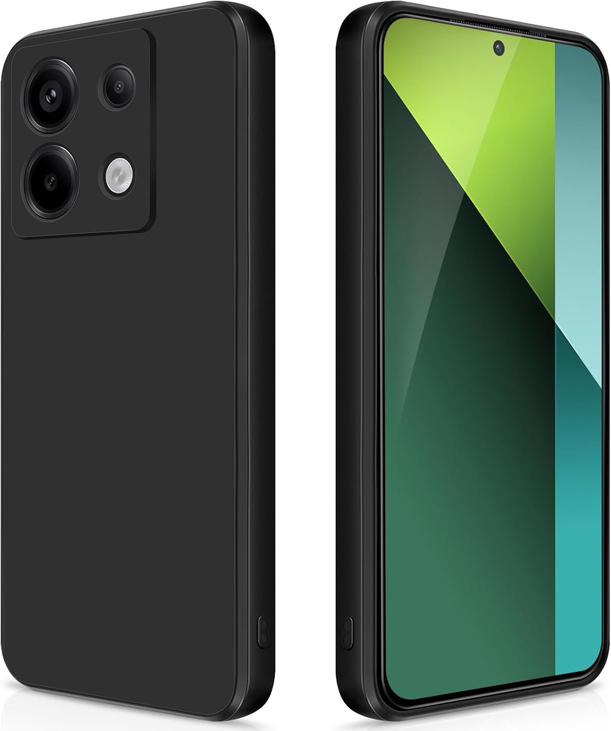 Coque pour Xiaomi Redmi Note 13 Pro 5G/Poco X6 5G Case en Silicone, Etui de Protection Antichoc Etui Housse Silicone Ultra-Mince avec Couche Intérieure en Fibre et Protection pour Caméra, Noir Xiaomi Redmi Note 13 Pro 5G/Poco X6 black