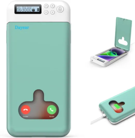 Boîte de Verrouillage de Téléphone avec Minuterie, Timed Locker Box Prison de Téléphone pour Téléphone Android/iPhone(Max6.7inch) pour Aider les Enfants/Adulte à se Concentrer Davantage(Vert)