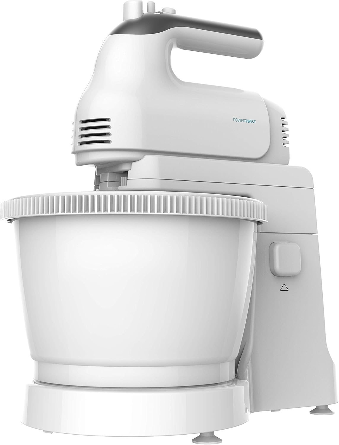 Robot Pétrisseur PowerTwist 500 Gyro - Bol Auto-giratoire avec 3.5 L de Capacité, 5 Niveaux de Vitesse, Fonction Turbo et 3 Accessoires, Sans BPA, 500W de Puissance - Blanc / Bowl 3,5l
