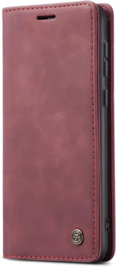 Coque pour Samsung Galaxy A35 Clapet Case en Cuir Pochette Protection Portefeuille Rabat Etui Premium Housse Porte Carte Magnétique Étui pour Samsung Galaxy A35, Vin Rouge Samsung Galaxy A35 Vin Rouge