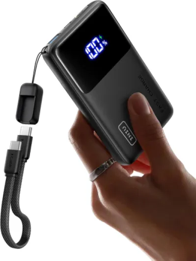 Batterie Externe, Ultra Petit 10000mAh 45W PD3.0 QC4.0 Power Bank, Batterie Portable USB C Input & Output, Charge Rapide Powerbank Compatible avec iPhone 17 16 15 14 Pro Max Samsung iPad Pro etc Taille Mini