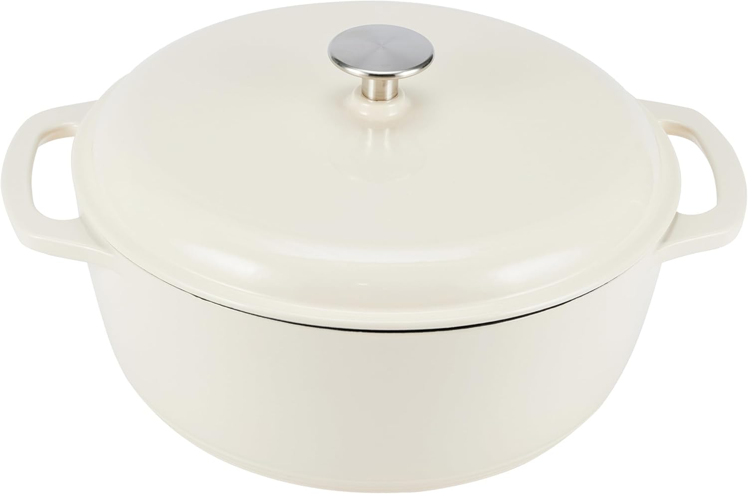 Ronde Cocotte Dutch Oven en fonte émaillée, 4.1 L, blanche Blanc 4.1 L