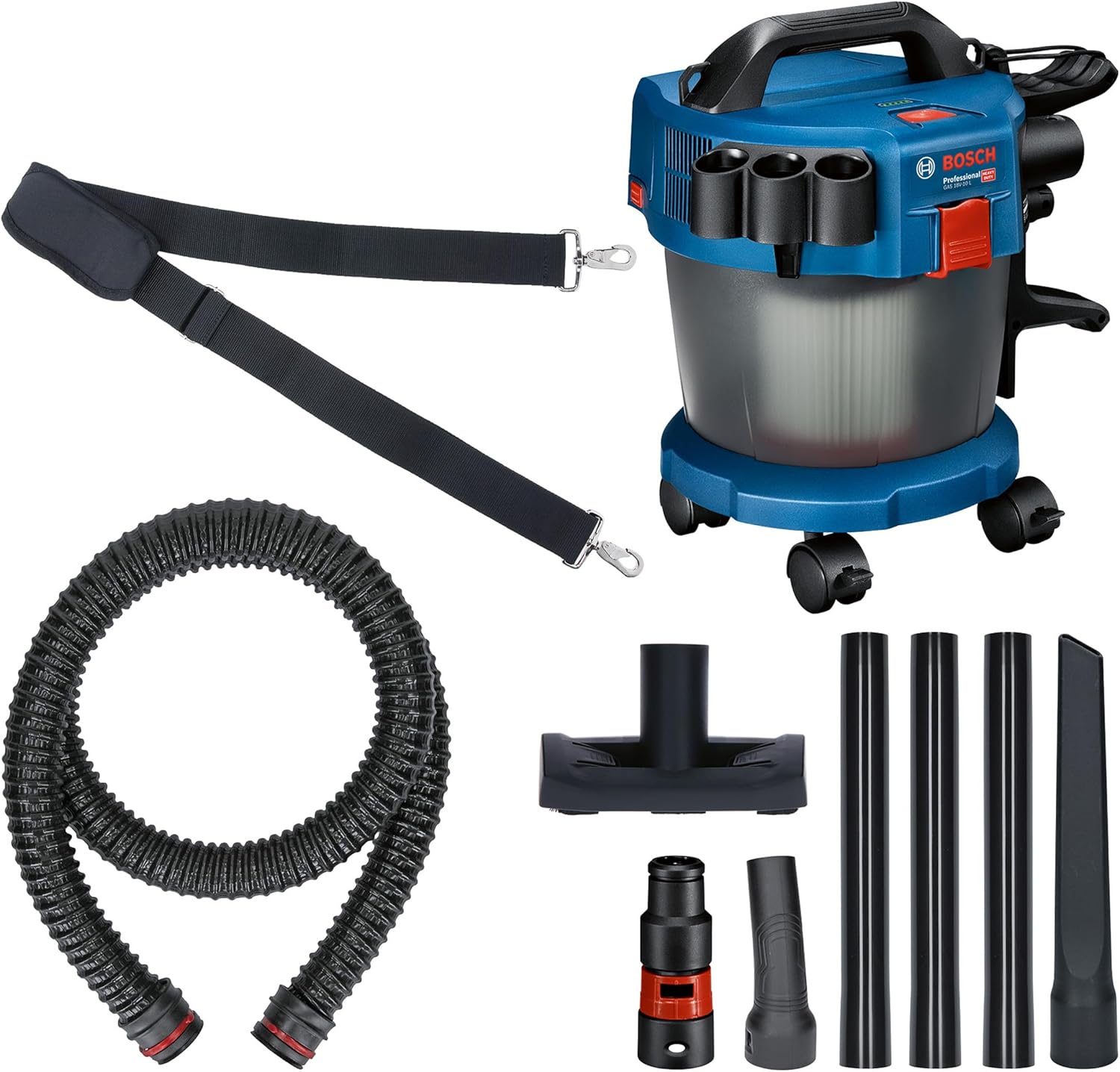 Professional 18V System aspirateur industriel GAS 18V-10 L (avec flexible de 1,6 m, 3 tubes prolongateurs)