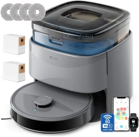 M3 Max Robot Aspirateur Laveur 20 000 Pa, Station Multifonctionnelle, Double Serpillière Rotative 200 TR/Min & Relevable 9mm, Navigation dToF, Évitement d'obstacles PSD, 220min
