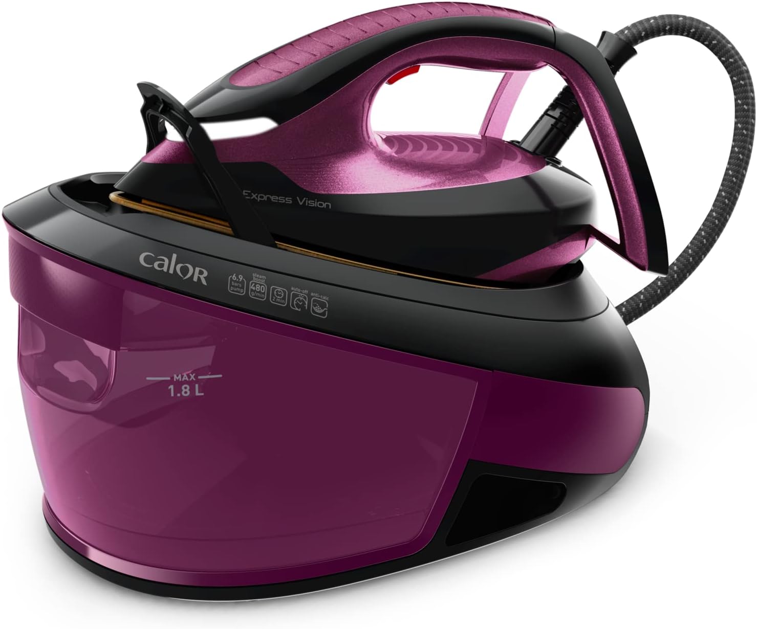 Express Power Vision, Centrale Vapeur Classique, Débit vapeur 480 g/min, Sans réglage, Technologie LED Vision, Fabriqué en France, SV8152C0 Express Vision