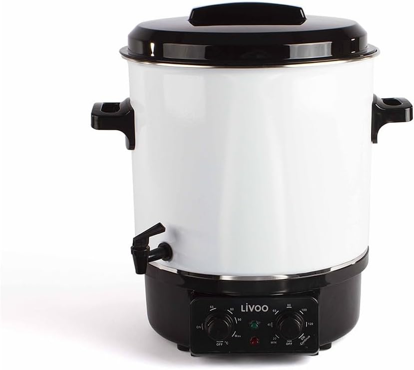 Stérilisateur De Bocaux Électrique Avec Robinet Et Minuteur 27l 1800w - DOM334