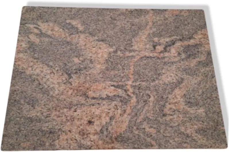 Kalu creations Planche à découper en granit résistant à la chaleur, plan de travail naturel, idéal pour viande et légumes, grandes planches à découper en granit naturel 40 x 30 x 1,5 cm - Multicolore