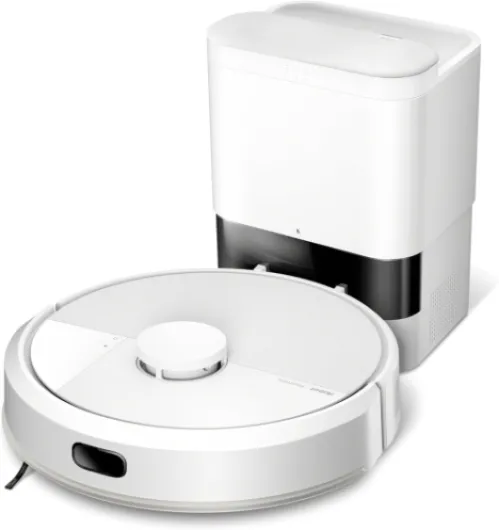 Roomba 105 Combo+AutoEmpty Dock - Robot Aspirateur Laveur 2en1 - Aspiration de 7KPa - Navigation LiDAR - Détection des Tapis - Zones de Nettoyage et d'Évitement - 4 Niveaux d'Aspiration - Blanc 105 Plus/Blanc Blanc