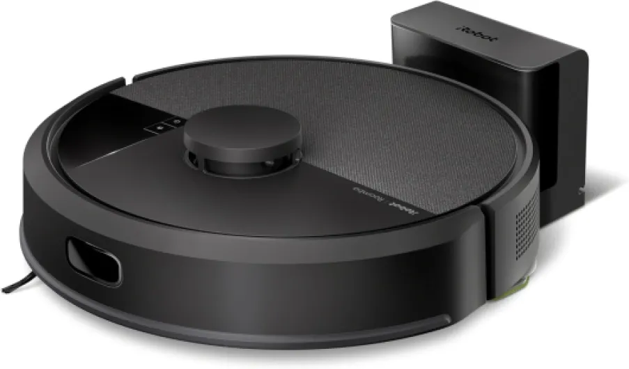 Roomba 105 Combo - Robot Aspirateur Laveur 2en1 - Puissance d'Aspiration de 7KPa - Navigation LiDAR - Détection des Tapis - Zones de Nettoyage et d'Évitement - 4 Niveaux d'Aspiration - Noir 105/Noir Noir
