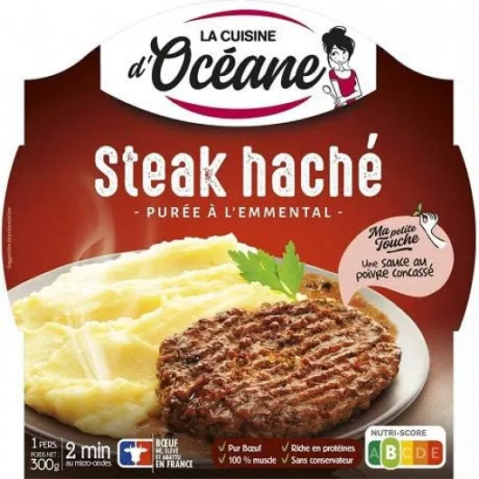 Steak Haché Charolais Purée À L'Emmental 300G-La Cuisine D Oceane-(Lot De 4)-Best Deal