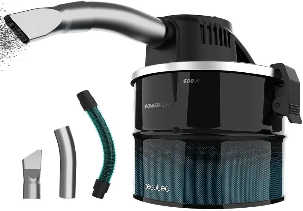 Aspirateur de Cendres Conga Ash 1000 Home 4L - Puissance 600W, Ultra léger, Puissance d'aspiration 13 kPa, Tube avec revêtement métallique, poignée de Transport, Cordon de 3,5m