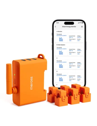 EM06 (150 A) Compteur d'Énergie Triphasé connecté, WiFi Smart Meter 6 Canaux - Mesure énergie pour Solaire/Photovoltaïque, Maison et Industrie, Montage sur Rail DIN, Fusionner les canaux