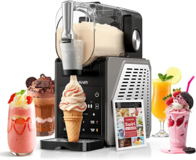 Machine à granita – 2,5 L machine à glace & slushie pour la maison, avec écran LED, 6 programmes préréglés pour crème glacée, margaritas, frappés, milkshakes, nettoyage automatique, sans glace