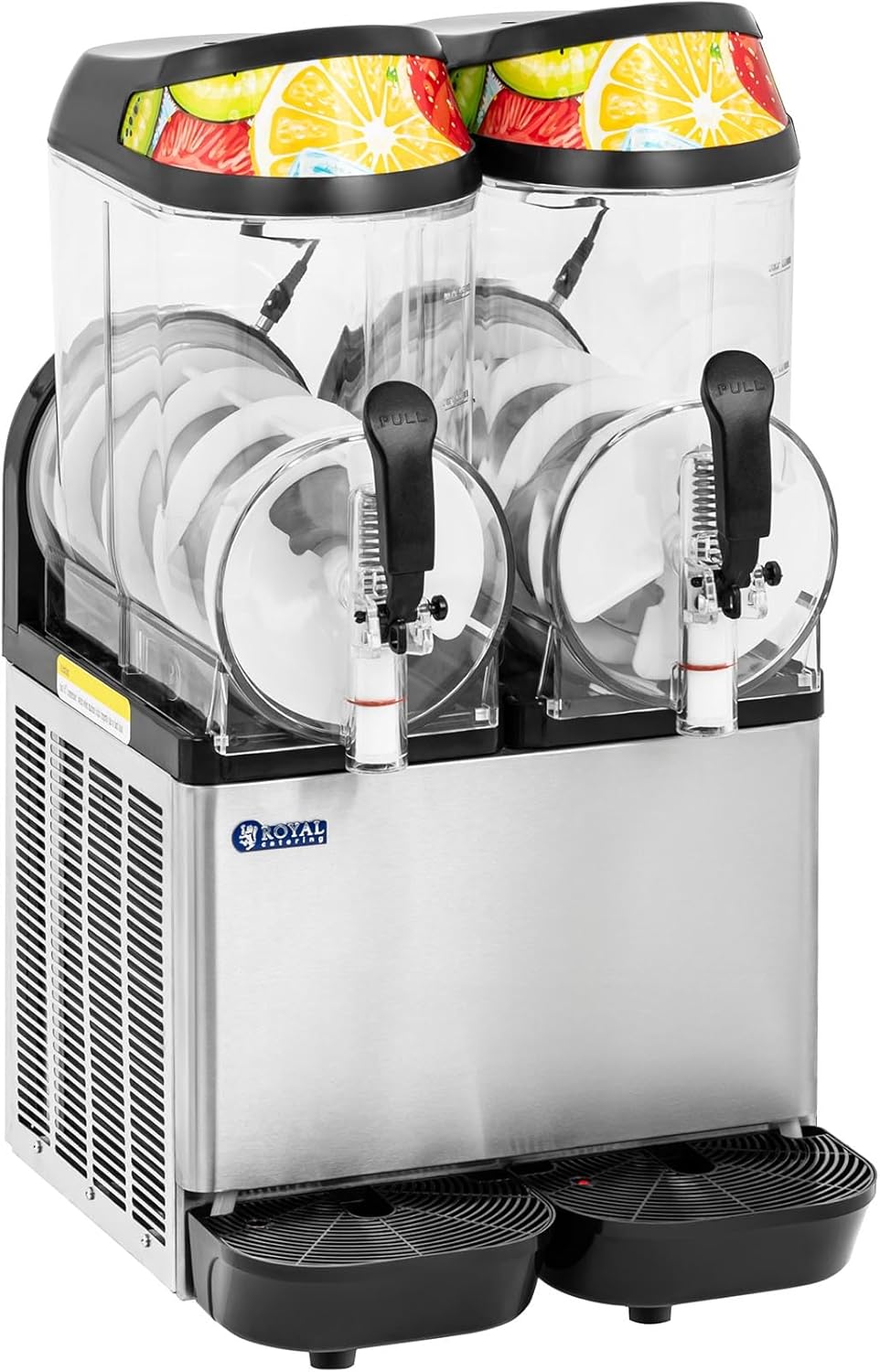 RCSL 2/12A Machine à granita 2 x 14 l LED Panneau de commande numérique Royal Catering Machine à granita professionnelle Machine à granita pas cher Machine à granité