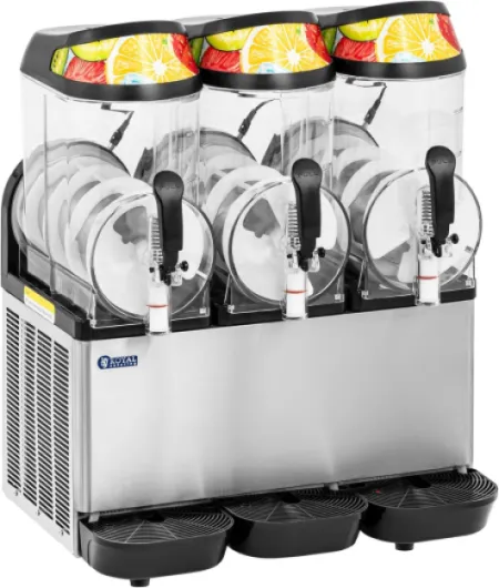 RCSL 3/12A Machine à granita 3 x 14 l LED Panneau de commande numérique Royal Catering Machine à granita professionnelle Machine à granita pas cher Machine à granité
