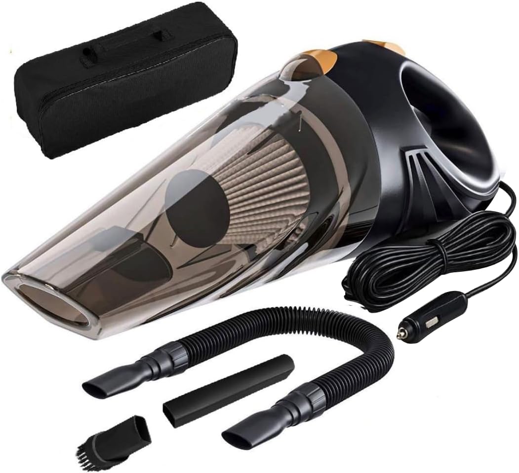Aspirateur Voiture Puissant 6500 de pa, sans Batterie, Utilisation illimitée, aspirateur à Main léger,Mini - aspirateur avec câble d'alimentation pour Nettoyer Toute la Voiture