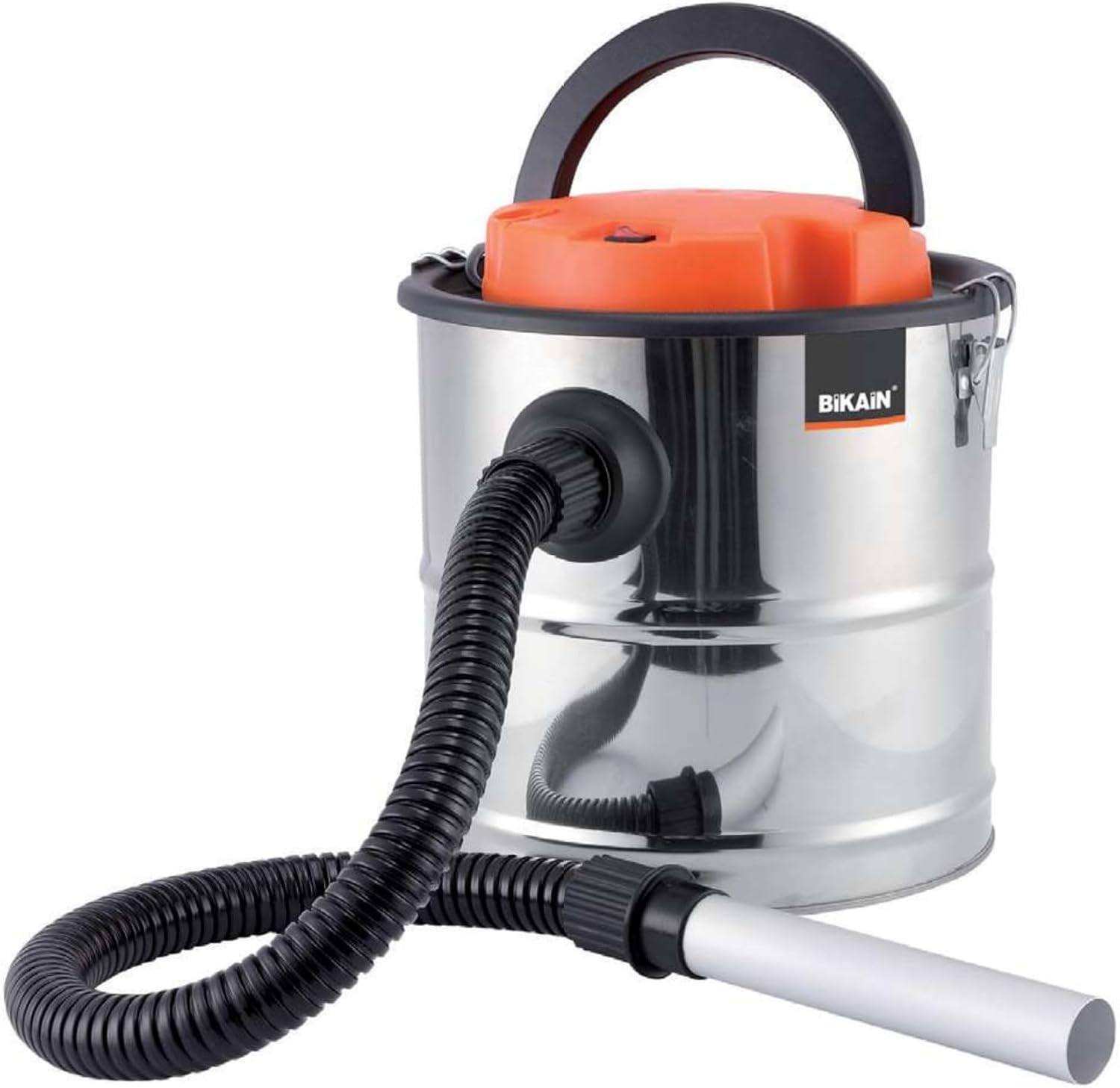 Aspirateur à Cendres avec Fonction Soufflerie - Puissance 1200W et Capacité 20L - Inclus un Tuyau de 1m et Couvercle de Filtre - Fabriqué en Acier Inoxydable - Nettoyage Cheminées et Pellets - Bikain Unique