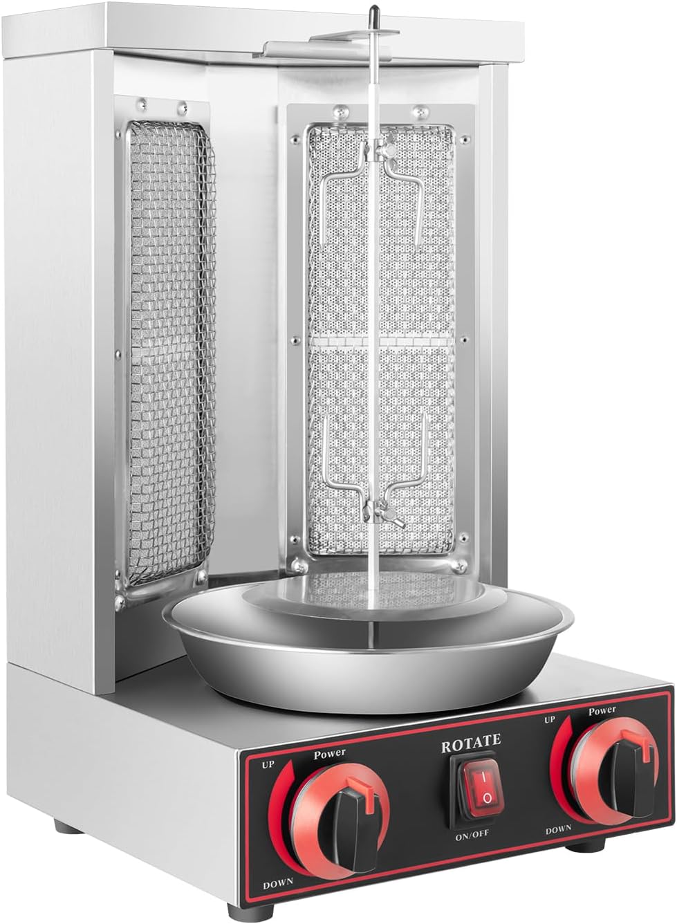 Gasdöner - Machine à kebab - Rotation à 360° - Barbecue vertical - Pour restaurant, cuisine, maison